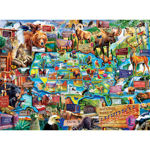 National Parks Map 100-Piece Puzzle 11942