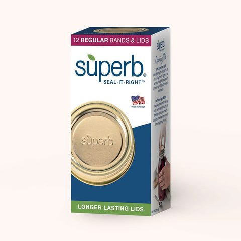 Superb 12-pack Regular Canning Bands & Lids