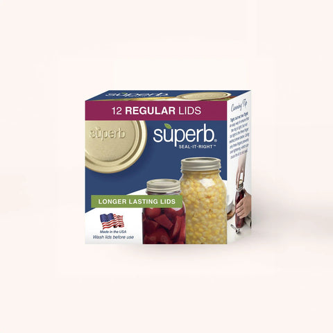 Superb 12-pack Regular canning lids