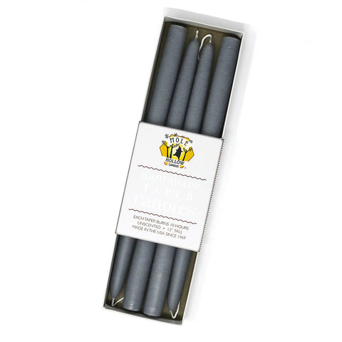 Slate Gray Taper Candles