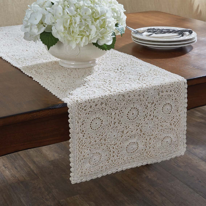 Cream Lace Table Runner