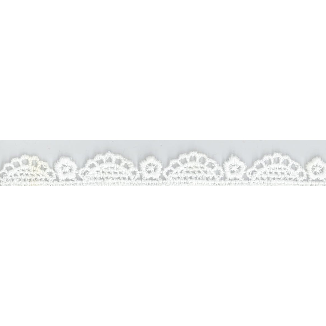 white, 3/8 Inch Venice Lace Trim TRM01