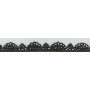 black, 3/8 Inch Venice Lace Trim TRM01