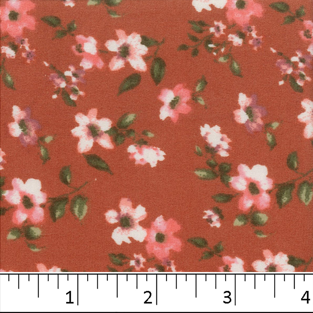 Double Brushed Floral Print Fabric S104