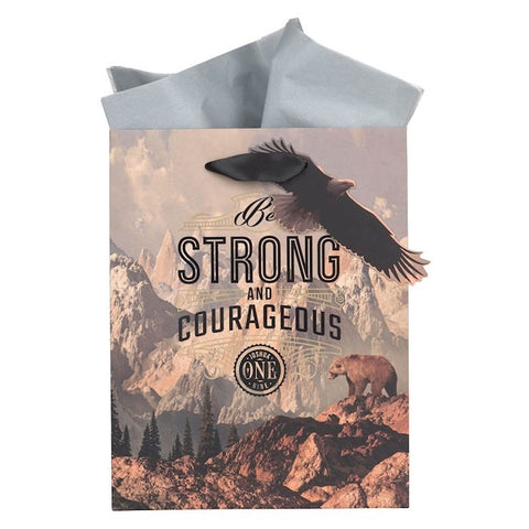 Strong and Courageous Mountain View Medium Gift Bag GBA460