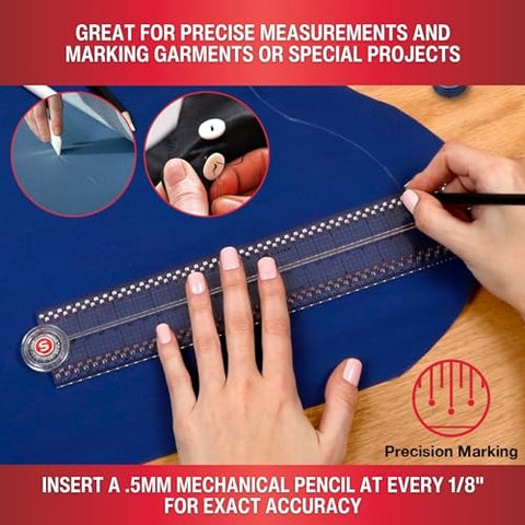 Using the Singer 24-inch Precision Ruler