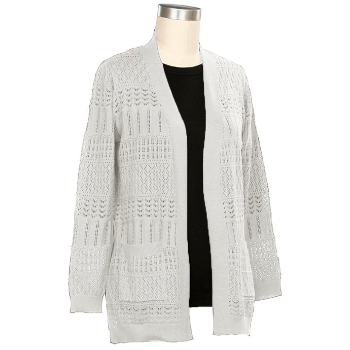 Ivory Women's Long-Sleeve Maria Solid Cardigan 1319-S490