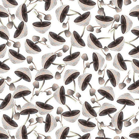 Blank Quilting Fabric Mushrooms Blissful Bounty Collection Cotton Fabric 1331-01
