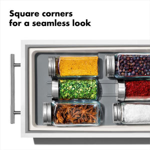 Compact Spice Drawer Organizer in drawer