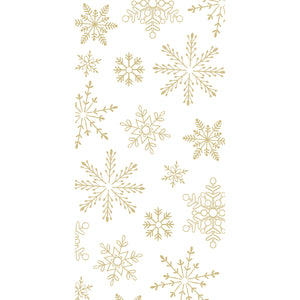 Delicate Snowflake Metallic Printed Dual Kitchen Towel 13358