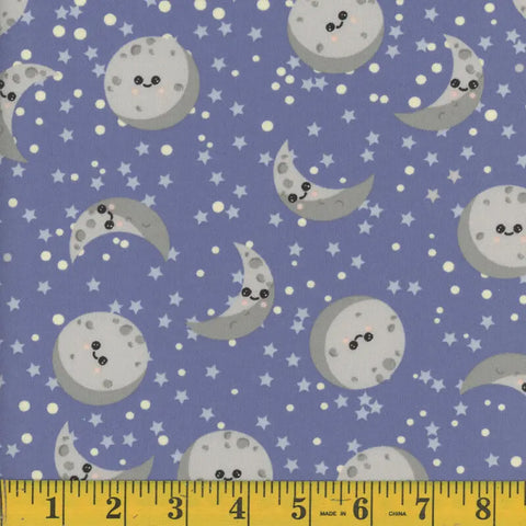 Moon and Back Interlock Cotton Fabric 133629