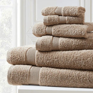 Hummus Blissful Bath 6-Piece Plush Cotton Towel Set
