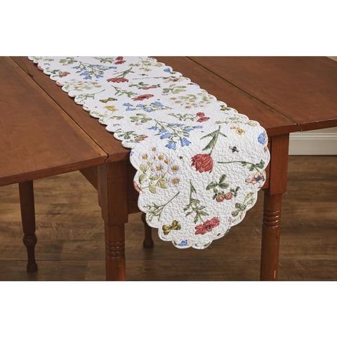 Wildflower Design Scalloped Edge Table Runner 135-12