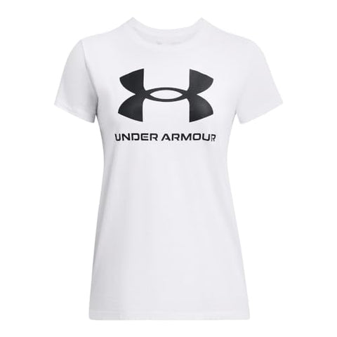 White/Black Women's UA Rival Logo T-Shirt
