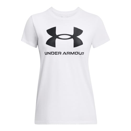 White/Black Women's UA Rival Logo T-Shirt