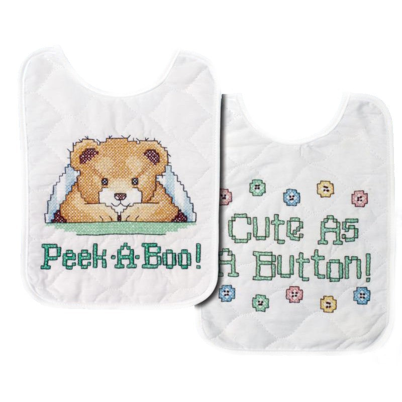 Stamped Cross Stitch Baby Bibs T21720