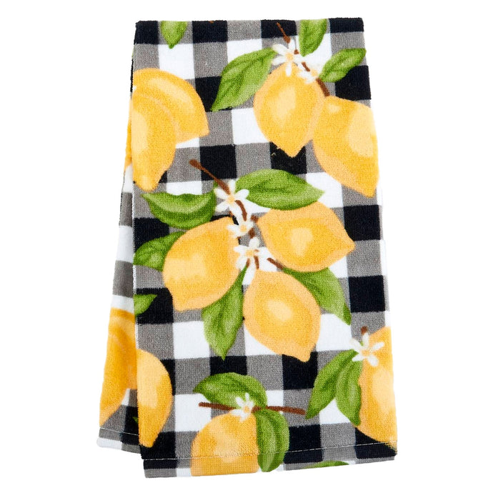 Lemon Cluster Check Fiber Reactive Kitchen Towel 13604