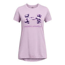 Purple Ace Youth Girls' UA Tech Print Fill Big Logo T-Shirt 1377016