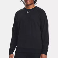 Black/White Men's UA Rival Fleece Crew 1379755-001