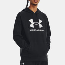 Black/White Men's UA Rival Fleece Logo Hoodie 1379758-001