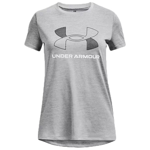 Mod Gray Youth Girls' Tech Twist Big Logo T-Shirt 1380116