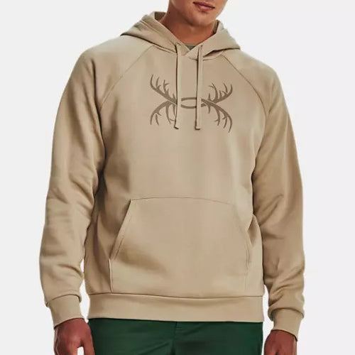 City Khaki/Bayou Men's UA Rival Fleece Antler Hoodie 1380258-299