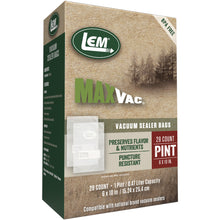 MAXVAC PINT VACUUM SEALER BAGS 1386
box front