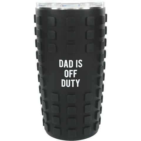 Dad Off Duty Travel Tumbler with 3D Silicone Wrap 14341
front view