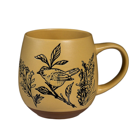 Cypress Home Artisan Series VII Yellow Ceramic Cup