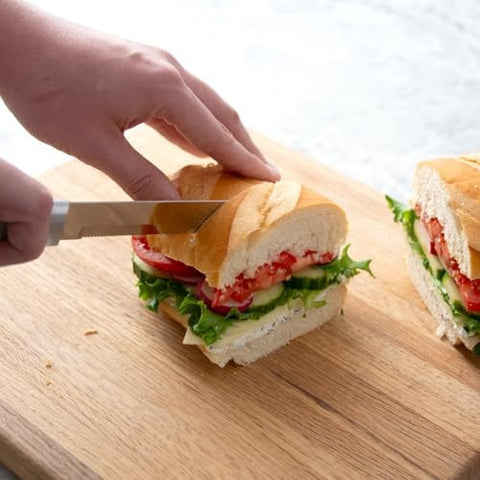 Stainless Steel Serrated Bread Knife R143 slicing sandwich