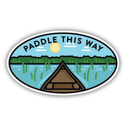 Paddle This Way Sticker 1490-LSTK