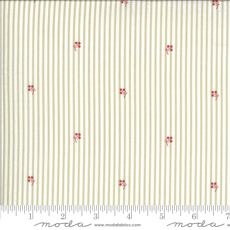 Moda Belle Isle Collection Taupe Stripe Cotton Fabric 14917-16 