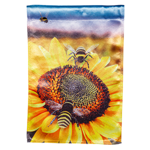 Bees on Sunflower Lustre Flag