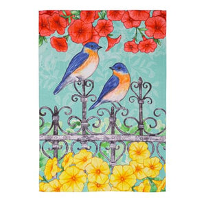 Two Birds in Spring Suede Flag