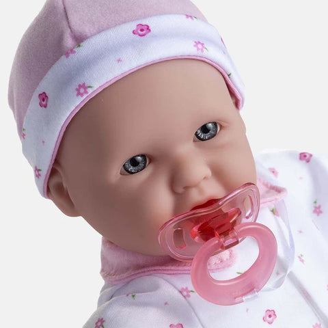 La Baby 16 inches Soft Body Baby Doll in Pink - Realistic Features 15030A&B