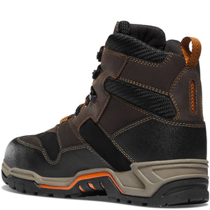 Danner men's Field Ranger hiker work boot in brown, heel view