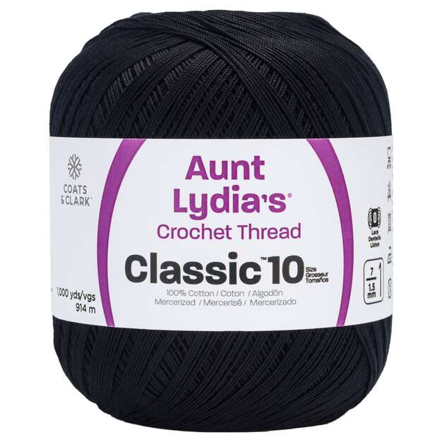 Aunt Lydia’s Classic 10 Crochet Thread Lot of 4 plus Table Mat Pattern, zip  bag