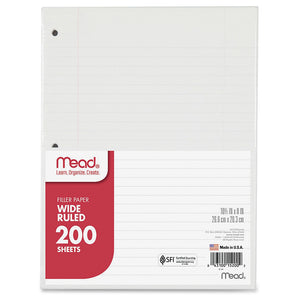 200-Count Wide Ruled Filler Paper 15200