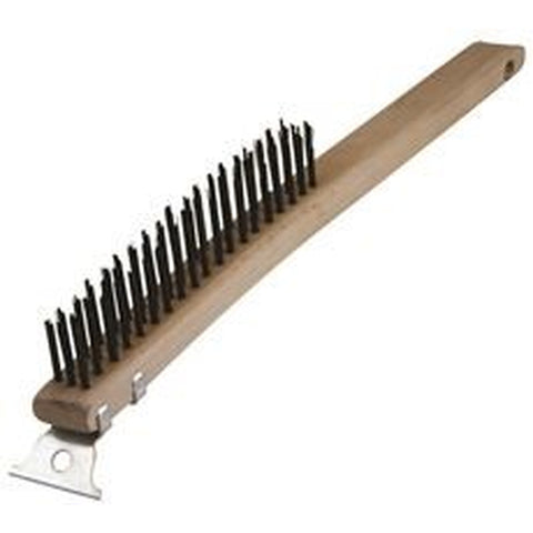 15 in. L Carbon Steel Wire Brush with Scraper