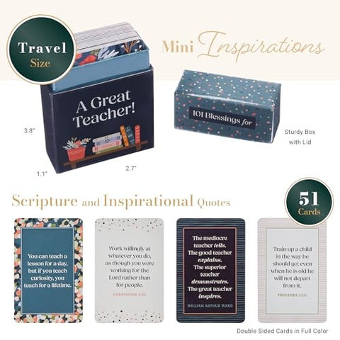 101 Blessings For A Great Teacher Teal Confetti Box of Blessings BX166