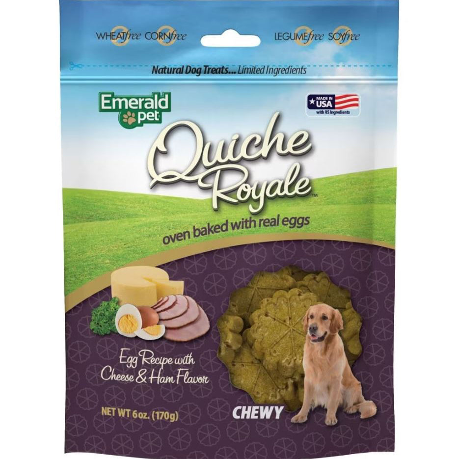 Quiche Royale Cheese & Ham Chewy Dog Treats 16705-QH