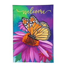 Cornflower and Butterfly Applique Flag