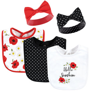 Poppy Daisy Bib and Headband Set 17616