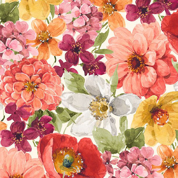 Blessed By Nature Collection Packed Floral Cotton Fabric 17809-287