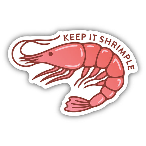 Keep It Shrimple Sticker 1809-LSTK