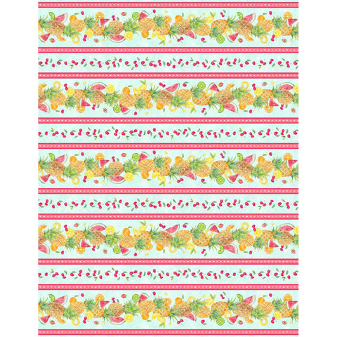 Wilmington Prints Squeeze The Day Collection Cotton Fabric Repeating Stripe Multi 1810-42461-435 