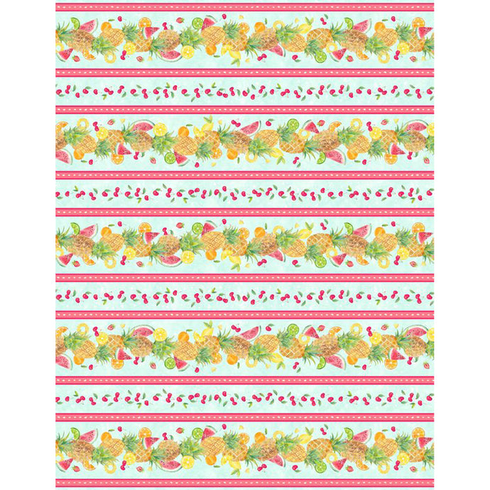 Wilmington Prints Squeeze The Day Collection Cotton Fabric Repeating Stripe Multi 1810-42461-435 