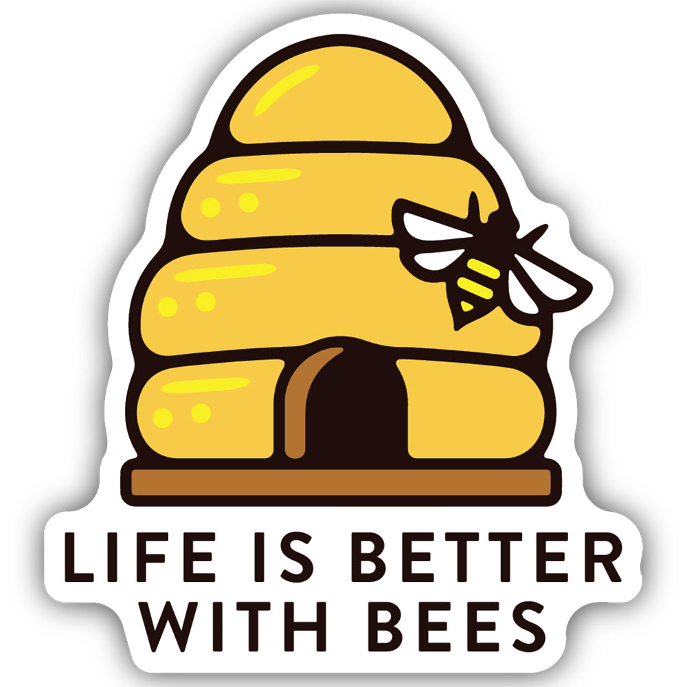 Life is Better with Bees Sticker 1818-LSTK