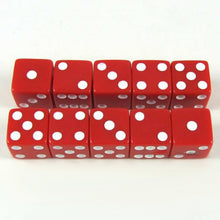 Red, White 10-Pack 16mm Dice