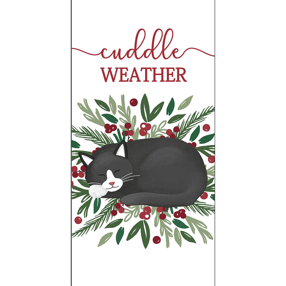 Set of CUDDLE WEATHER Christmas Terry Kitchen Towels by Kay Dee Designs